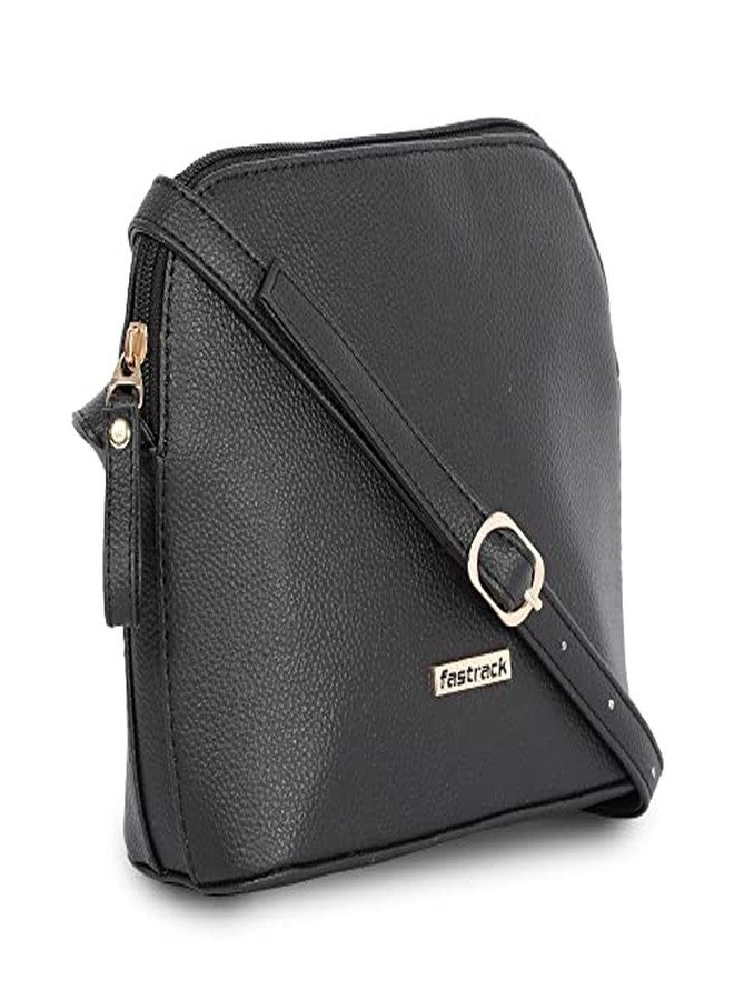 Fastrack Textured Black Sling Bag For Women - Image 4